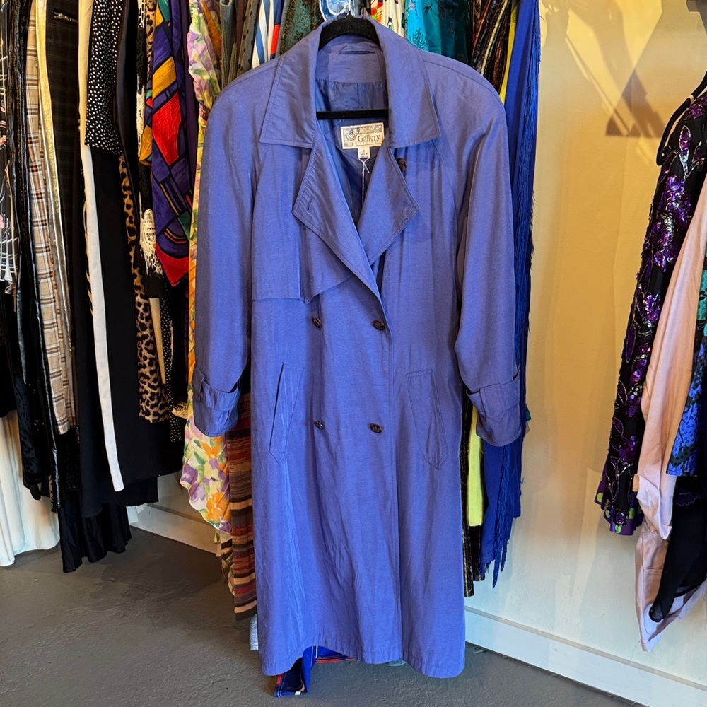 Vintage Gallery Purple Trench Coat - Picture 2 of 7
